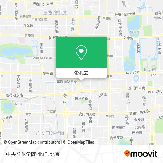 中央音乐学院-北门地图