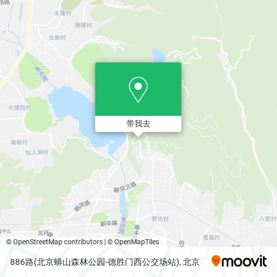 886路(北京蟒山森林公园-德胜门西公交场站)地图