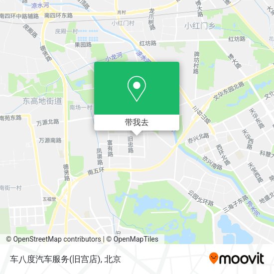 车八度汽车服务(旧宫店)地图