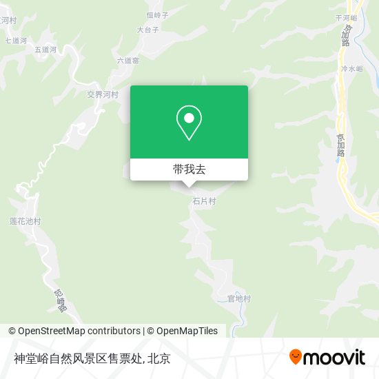 神堂峪自然风景区售票处地图