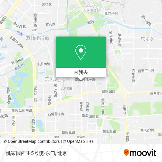 姚家园西里5号院-东门地图