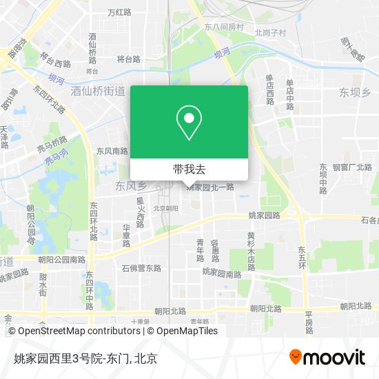 姚家园西里3号院-东门地图