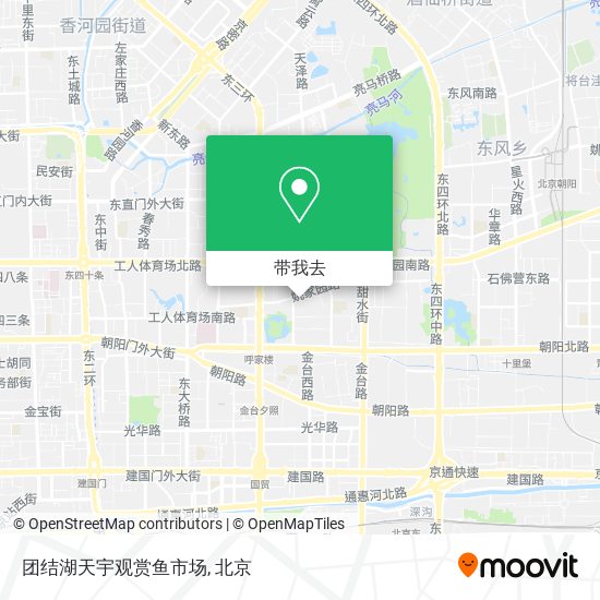 团结湖天宇观赏鱼市场地图