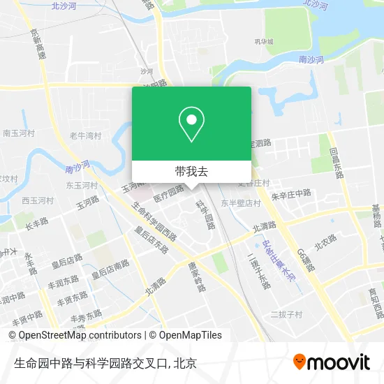 生命园中路与科学园路交叉口地图