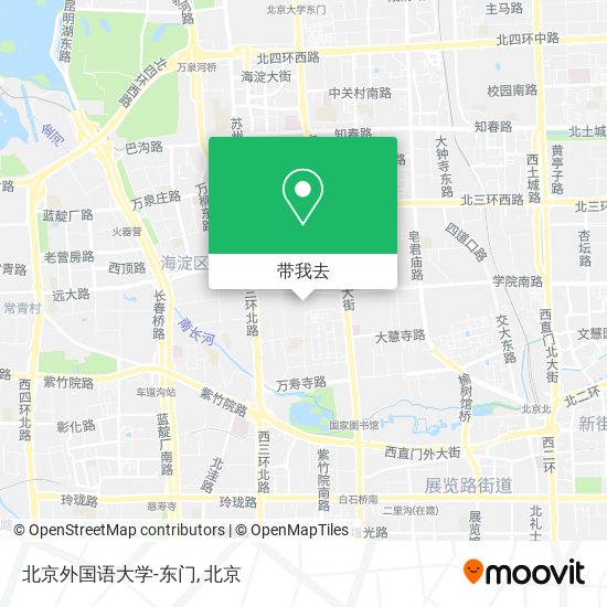 北京外国语大学-东门地图