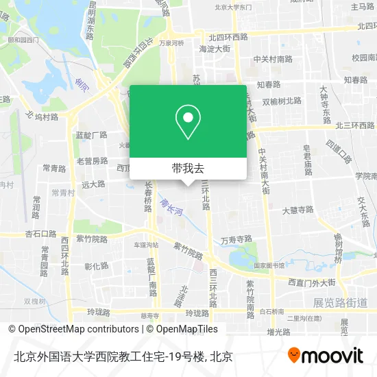 北京外国语大学西院教工住宅-19号楼地图