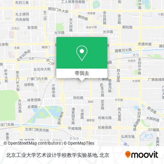 北京工业大学艺术设计学校教学实验基地地图