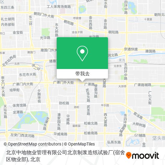 北京中地物业管理有限公司北京制浆造纸试验厂(宿舍区物业部)地图