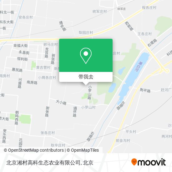 北京湘村高科生态农业有限公司地图