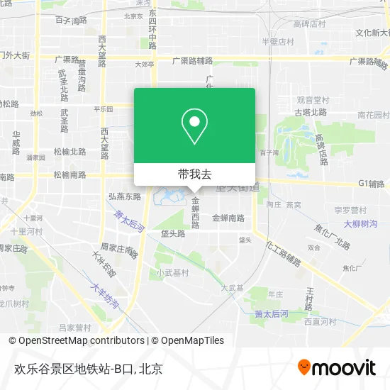 欢乐谷景区地铁站-B口地图