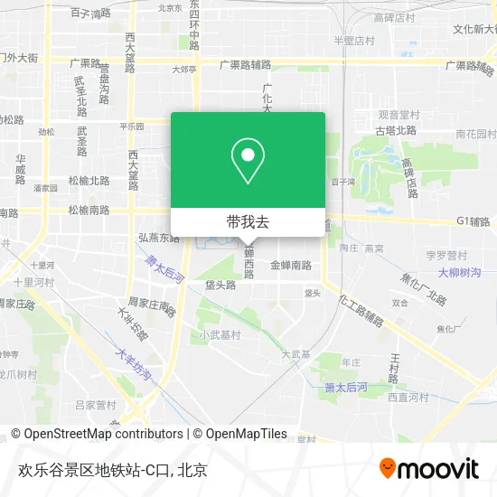 欢乐谷景区地铁站-C口地图