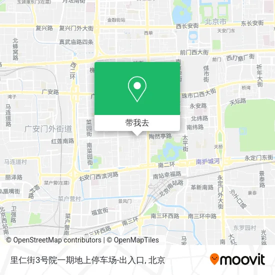 里仁街3号院一期地上停车场-出入口地图