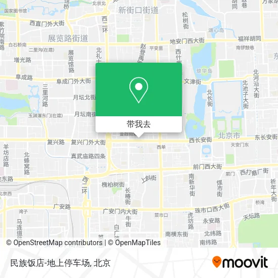 民族饭店-地上停车场地图