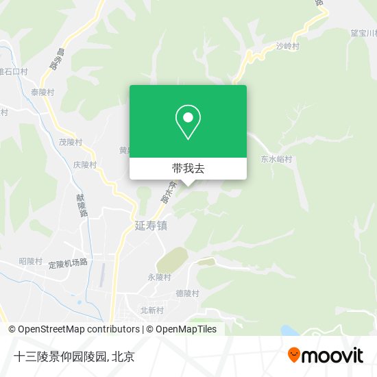 十三陵景仰园陵园地图