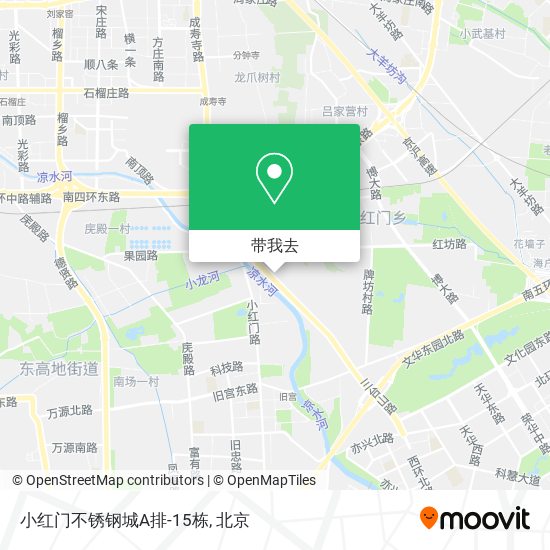小红门不锈钢城A排-15栋地图