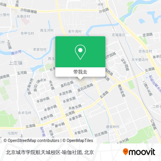 北京城市学院航天城校区-瑜伽社团地图