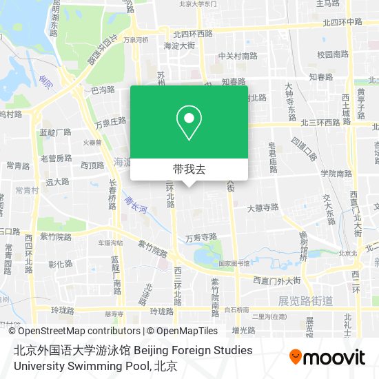 北京外国语大学游泳馆 Beijing Foreign Studies University Swimming Pool地图