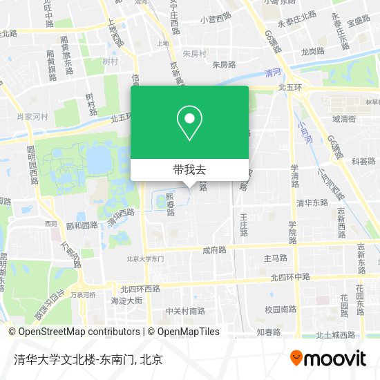 清华大学文北楼-东南门地图