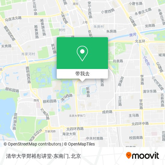清华大学郑裕彤讲堂-东南门地图