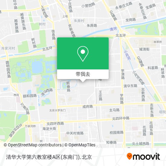 清华大学第六教室楼A区(东南门)地图