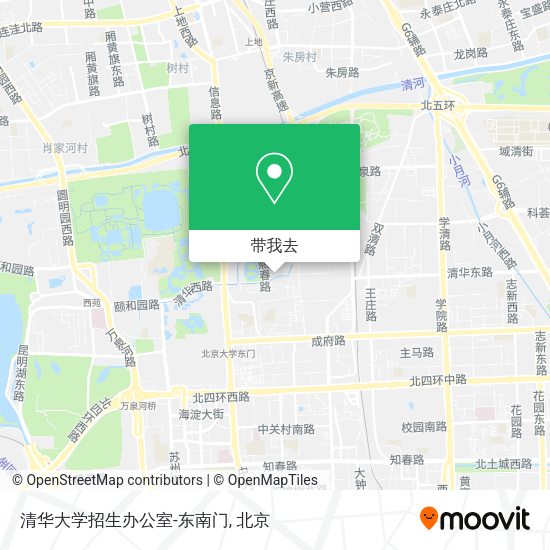 清华大学招生办公室-东南门地图