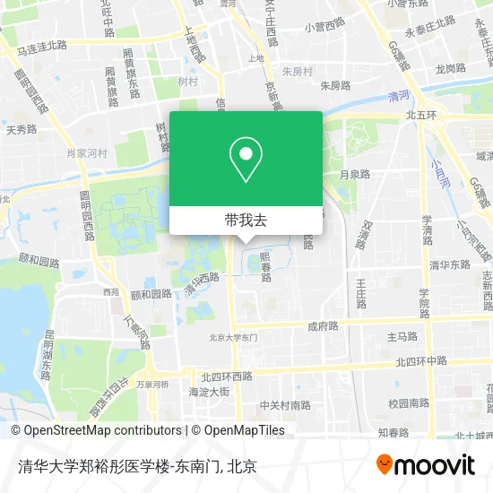 清华大学郑裕彤医学楼-东南门地图