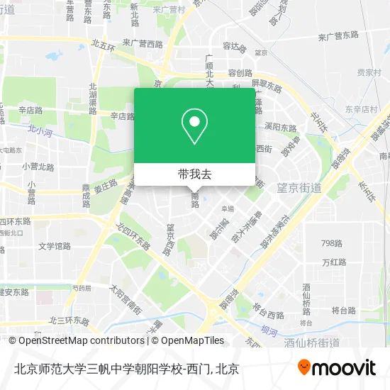 北京师范大学三帆中学朝阳学校-西门地图