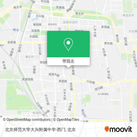 北京师范大学大兴附属中学-西门地图