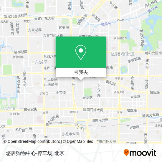悠唐购物中心-停车场地图