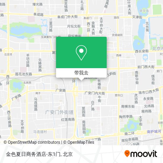 金色夏日商务酒店-东1门地图