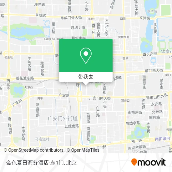 金色夏日商务酒店-东1门地图