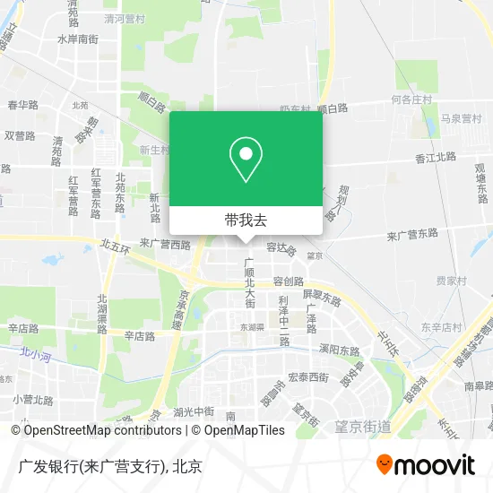 广发银行(来广营支行)地图