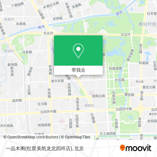一品木阁(红星美凯龙北四环店)地图