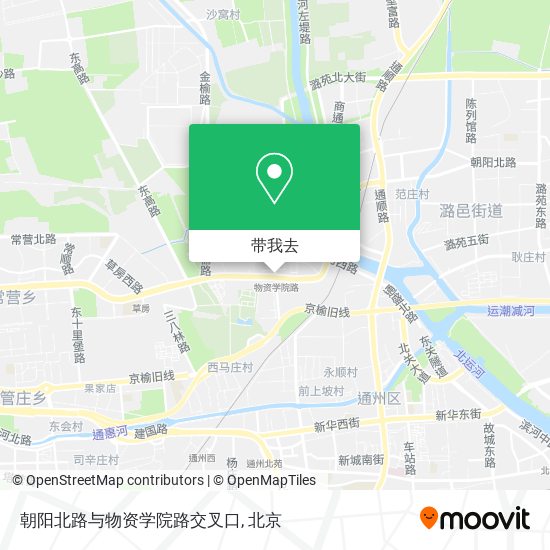 朝阳北路与物资学院路交叉口地图