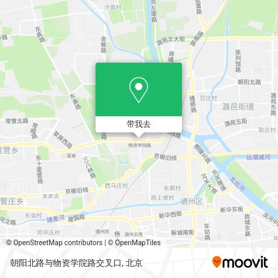 朝阳北路与物资学院路交叉口地图