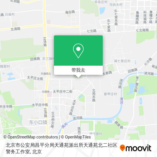 北京市公安局昌平分局天通苑派出所天通苑北二社区警务工作室地图