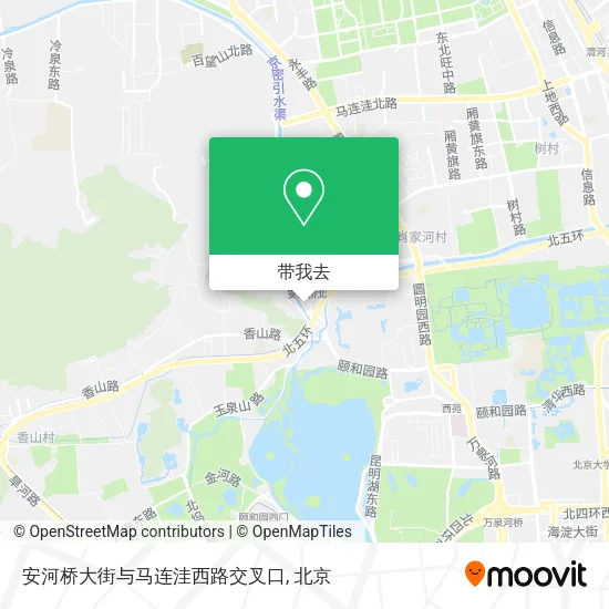 安河桥大街与马连洼西路交叉口地图