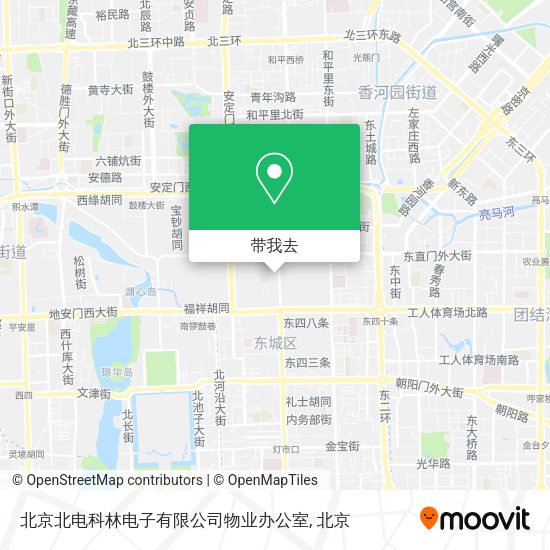 北京北电科林电子有限公司物业办公室地图