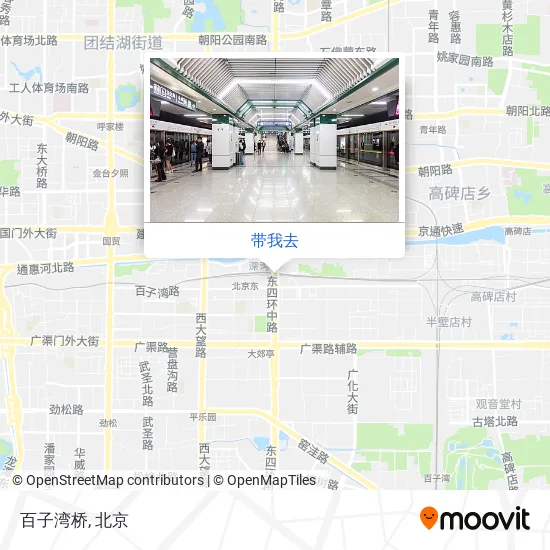 百子湾桥地图