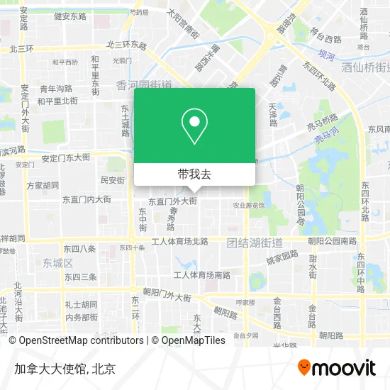 加拿大大使馆地图