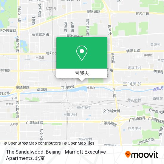 The Sandalwood, Beijing - Marriott Executive Apartments地图