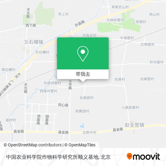 中国农业科学院作物科学研究所顺义基地地图