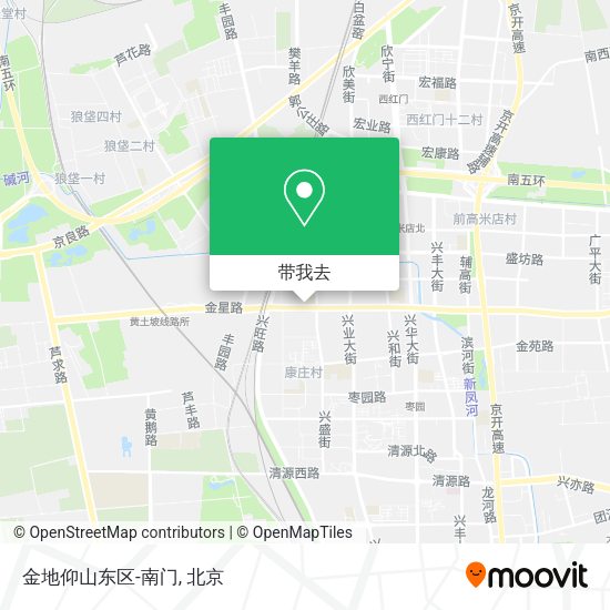 金地仰山东区-南门地图