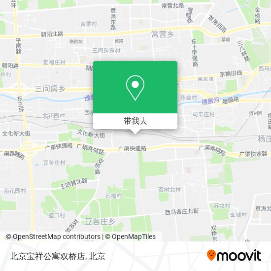 北京宝祥公寓双桥店地图