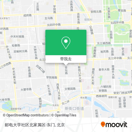 邮电大学社区北家属区-东门地图