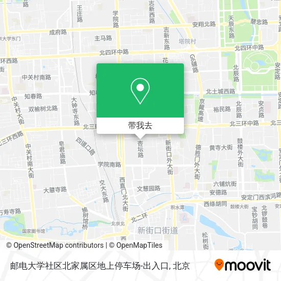 邮电大学社区北家属区地上停车场-出入口地图