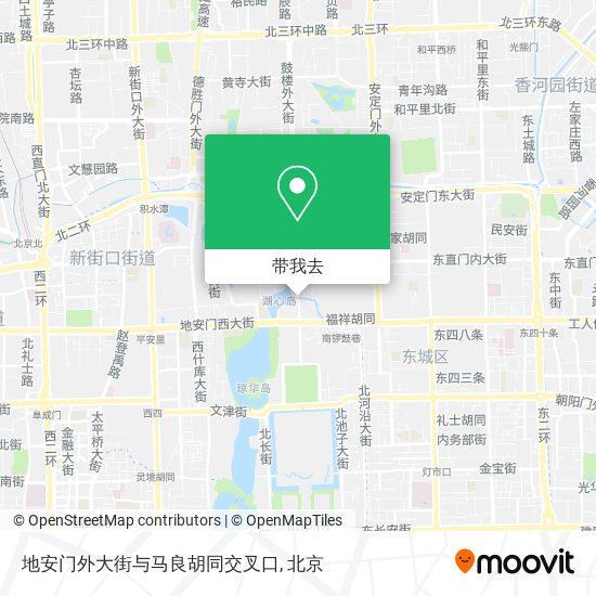 地安门外大街与马良胡同交叉口地图