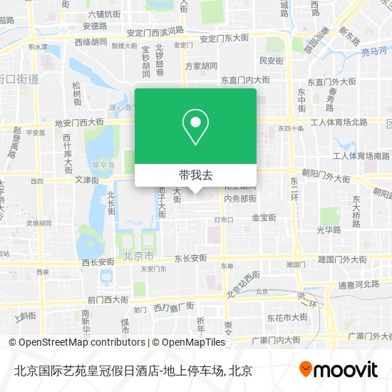 北京国际艺苑皇冠假日酒店-地上停车场地图