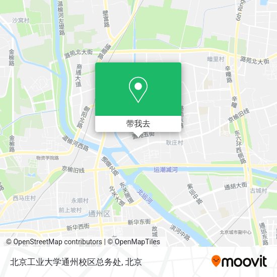 北京工业大学通州校区总务处地图