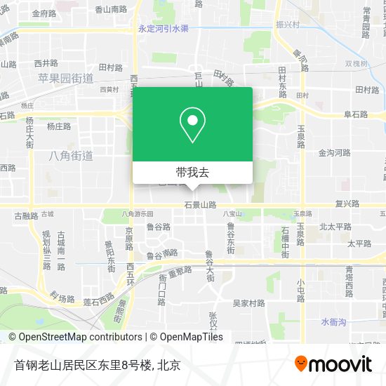 首钢老山居民区东里8号楼地图